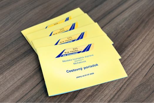 Oznam - cestovné poriadky mestskej hromadnej dopravy