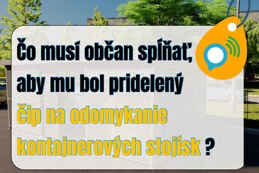 Aktualizujte údaje, aby ste získali čip k novým uzamykateľným kontajnerovým stojiskám